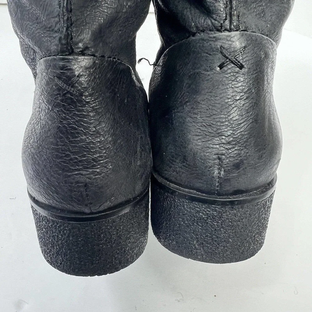 Nine West Vintage America Collection Black Leather Ankle Boots Size 7 NW Bradley